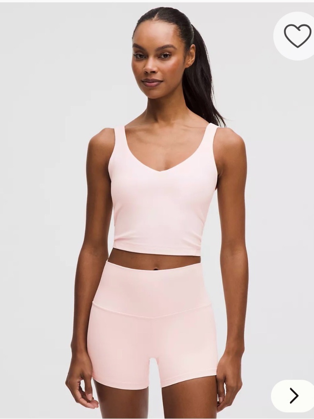 Lot of 2! lululemon athletica Align Crop Tank coral pink and light lilac sz 10 M
